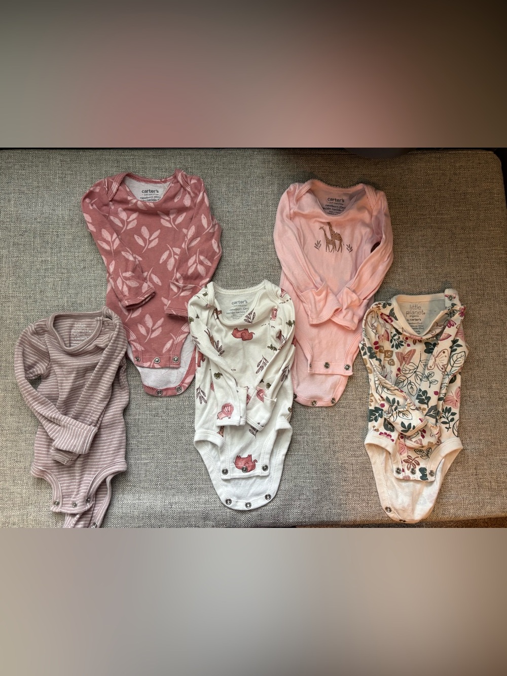 NB Carter’s Baby Girl Onesies & Pants